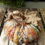Random CraftWorks Πλεκτή Κολοκύθα 'Κουρελού' - Rag striped Crochet Pumpkin