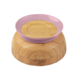 CITRON Bamboo Bowl with Suction and Spoon - Blush Pink - Image 5