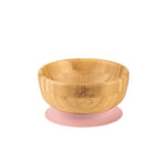 CITRON Bamboo Bowl with Suction and Spoon - Blush Pink - Image 6