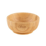 CITRON Bamboo Bowl with Suction and Spoon - Blush Pink - Image 4