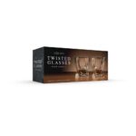 THE SOURCE Twisted Glasses With Stone – Σετ 2 ποτήρια και κομψή θήκη Με 4 κύβους πάγου από πέτρα - Image 2