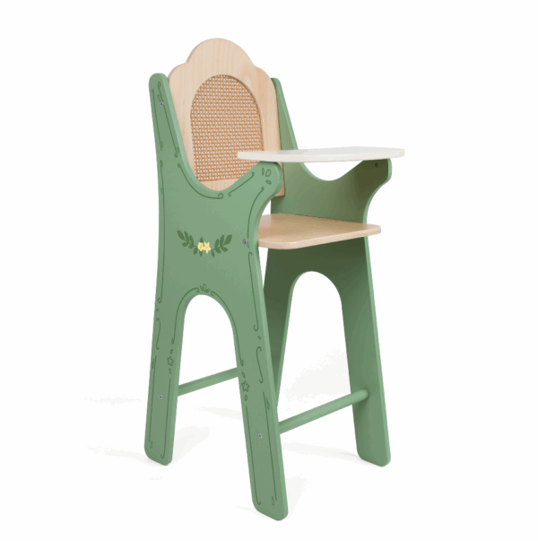 CLASSIC WORLD Ξύλινο καρεκλάκι φαγητού για κούκλες Vintage High Chair