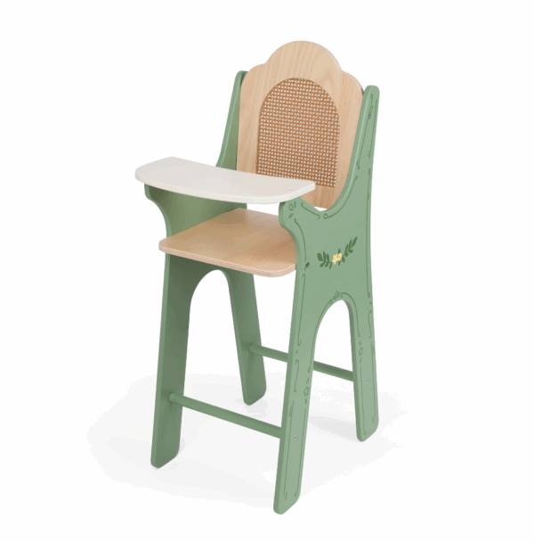 CLASSIC WORLD Ξύλινο καρεκλάκι φαγητού για κούκλες Vintage High Chair - Image 2