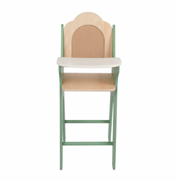 CLASSIC WORLD Ξύλινο καρεκλάκι φαγητού για κούκλες Vintage High Chair - Image 4