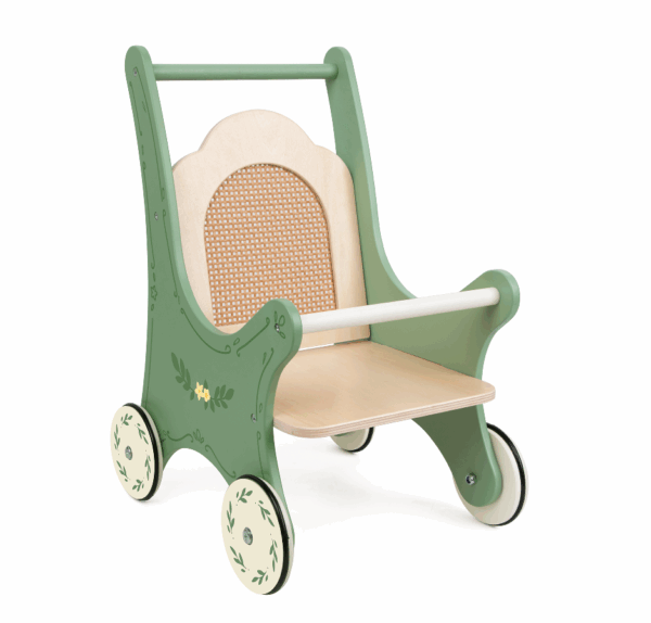 CLASSIC WORLD Ξύλινο καροτσάκι για κούκλες Vintage Stroller