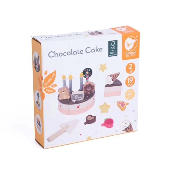 CLASSIC WORLD Ξύλινη τούρτα σοκολάτα CHOCOLATE CAKE - Image 6