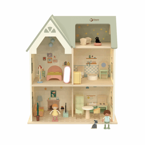 CLASSIC WORLD Ξύλινο Κουκλόσπιτο - Cozy Cottage