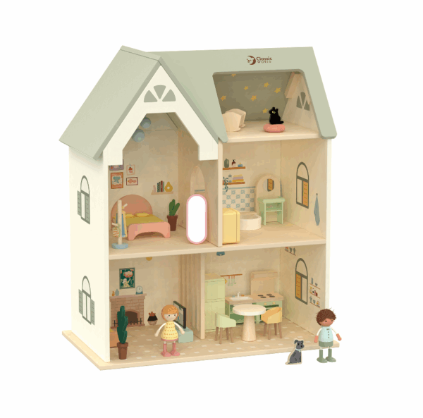 CLASSIC WORLD Ξύλινο Κουκλόσπιτο - Cozy Cottage - Image 3