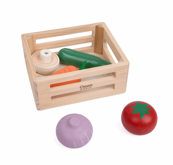 CLASSIC WORLD Ξύλινο καλαθάκι με λαχανικά Vegetable Basket
