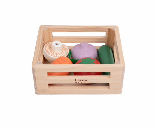CLASSIC WORLD Ξύλινο καλαθάκι με λαχανικά Vegetable Basket - Image 2