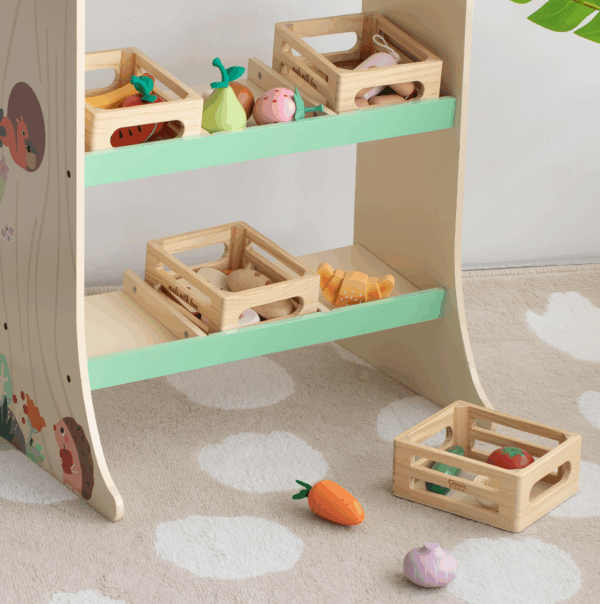 CLASSIC WORLD Ξύλινο καλαθάκι με λαχανικά Vegetable Basket - Image 3