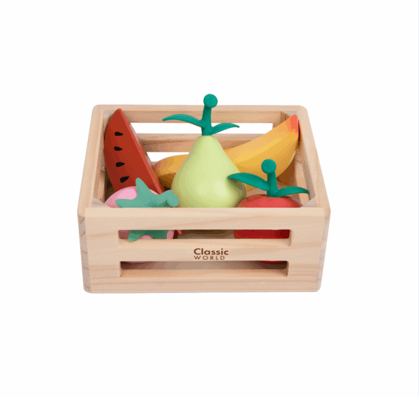 CLASSIC WORLD Ξύλινο καλαθάκι με φρούτα Fruit Basket - Image 2