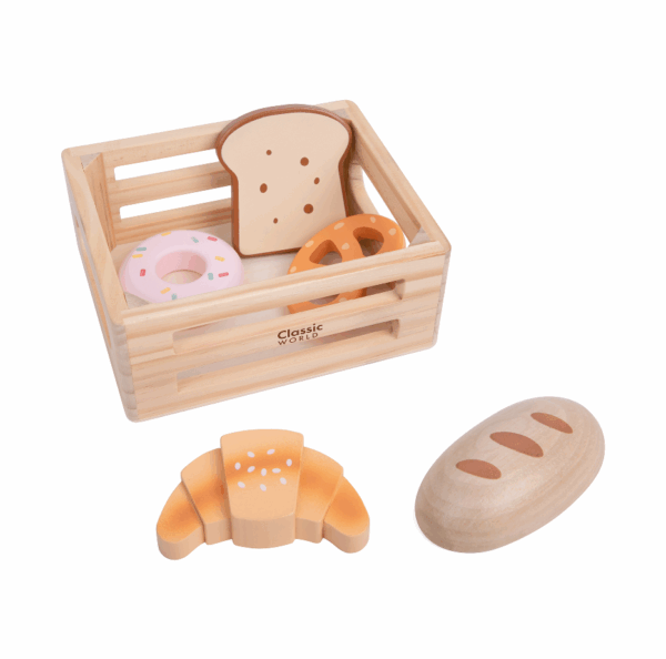 CLASSIC WORLD Ξύλινο καλαθάκι με ψωμάκια Bread Basket