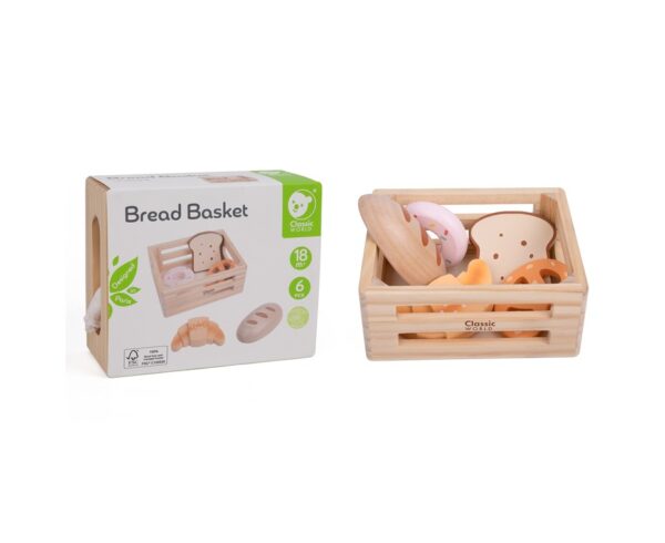 CLASSIC WORLD Ξύλινο καλαθάκι με ψωμάκια Bread Basket - Image 4