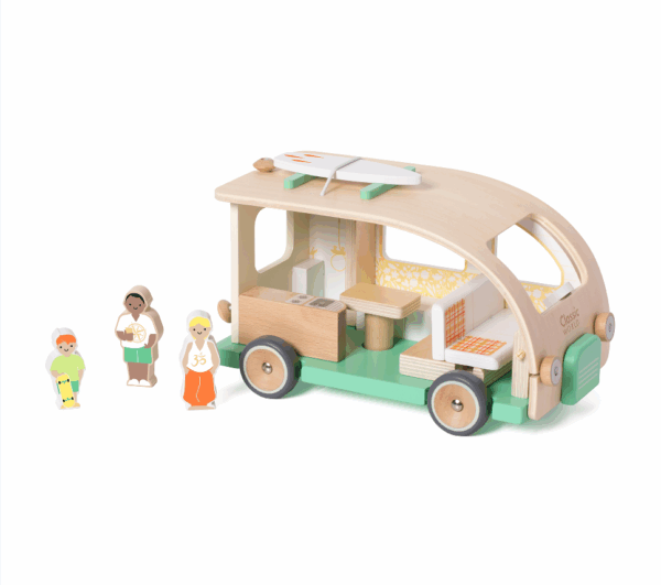 CLASSIC WORLD Ξύλινο Τροχόσπιτο με φιγούρες Camper Van