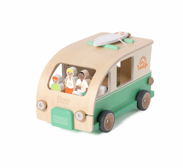 CLASSIC WORLD Ξύλινο Τροχόσπιτο με φιγούρες Camper Van - Image 3