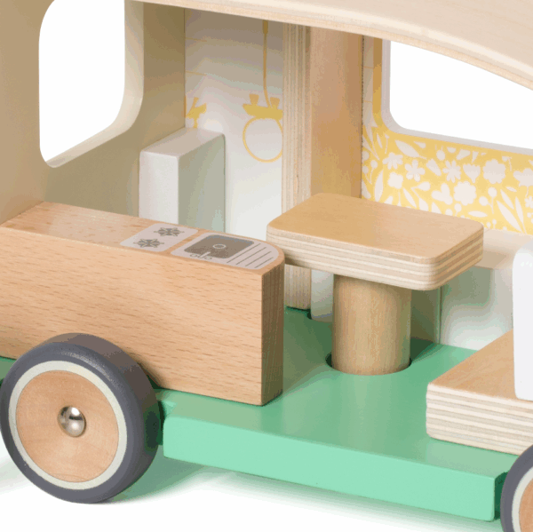 CLASSIC WORLD Ξύλινο Τροχόσπιτο με φιγούρες Camper Van - Image 5