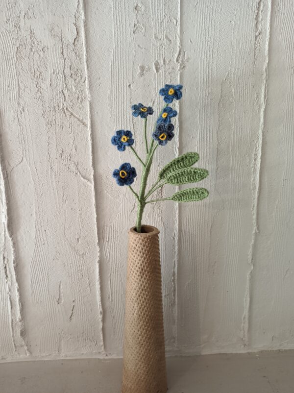 Random CraftWorks Πλεκτό Μη Με Λησμόνει - Crocheted Forget Me Not flower - Image 6