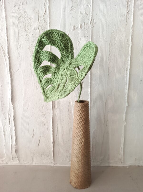 Random CraftWorks Πλεκτό Φύλλο Μονστέρας - Crocheted Monstera Leaf - Image 3