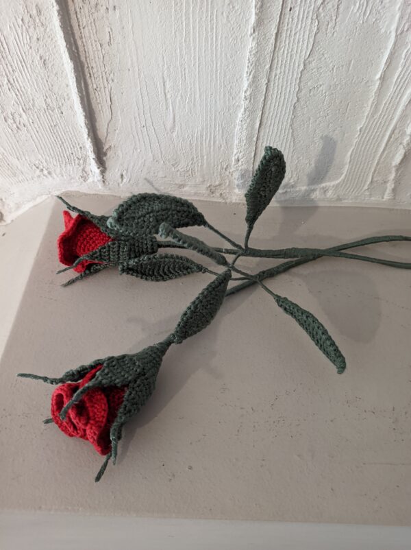 Random CraftWorks Πλεκτό Τριαντάφυλλο - Crocheted Rose - Image 4