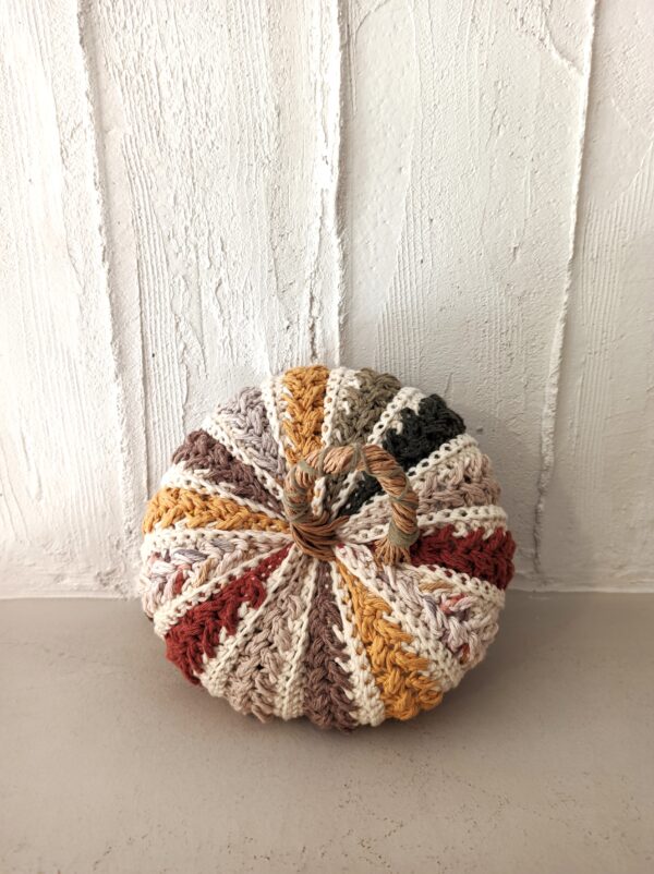 Random CraftWorks Πλεκτή Κολοκύθα - Crocheted Braided Pumpkin Large