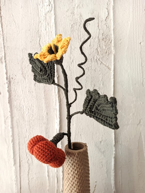 Random CraftWorks Πλεκτό Κλαδί με Κολοκύθα - Crocheted Pumpkin Branch