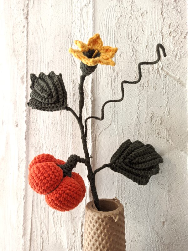 Random CraftWorks Πλεκτό Κλαδί με Κολοκύθα - Crocheted Pumpkin Branch - Image 10